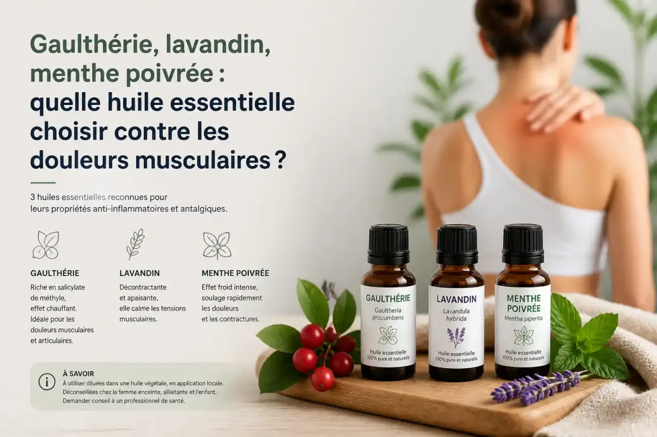 Gaulthérie, lavandin, menthe poivrée : quelle huile essentielle choisir contre les douleurs musculaires ?