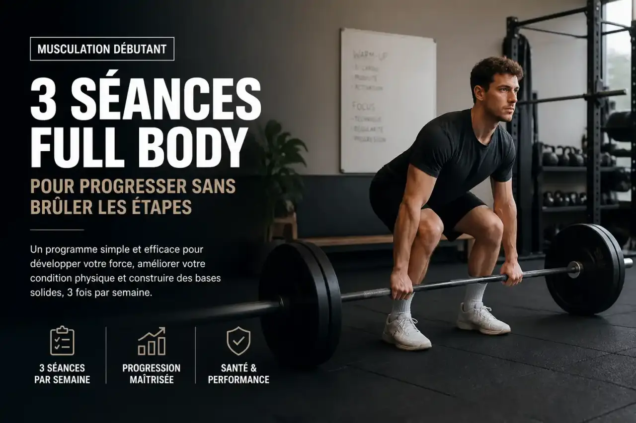 Musculation débutant : 3 séances full body pour progresser sans brûler les étapes