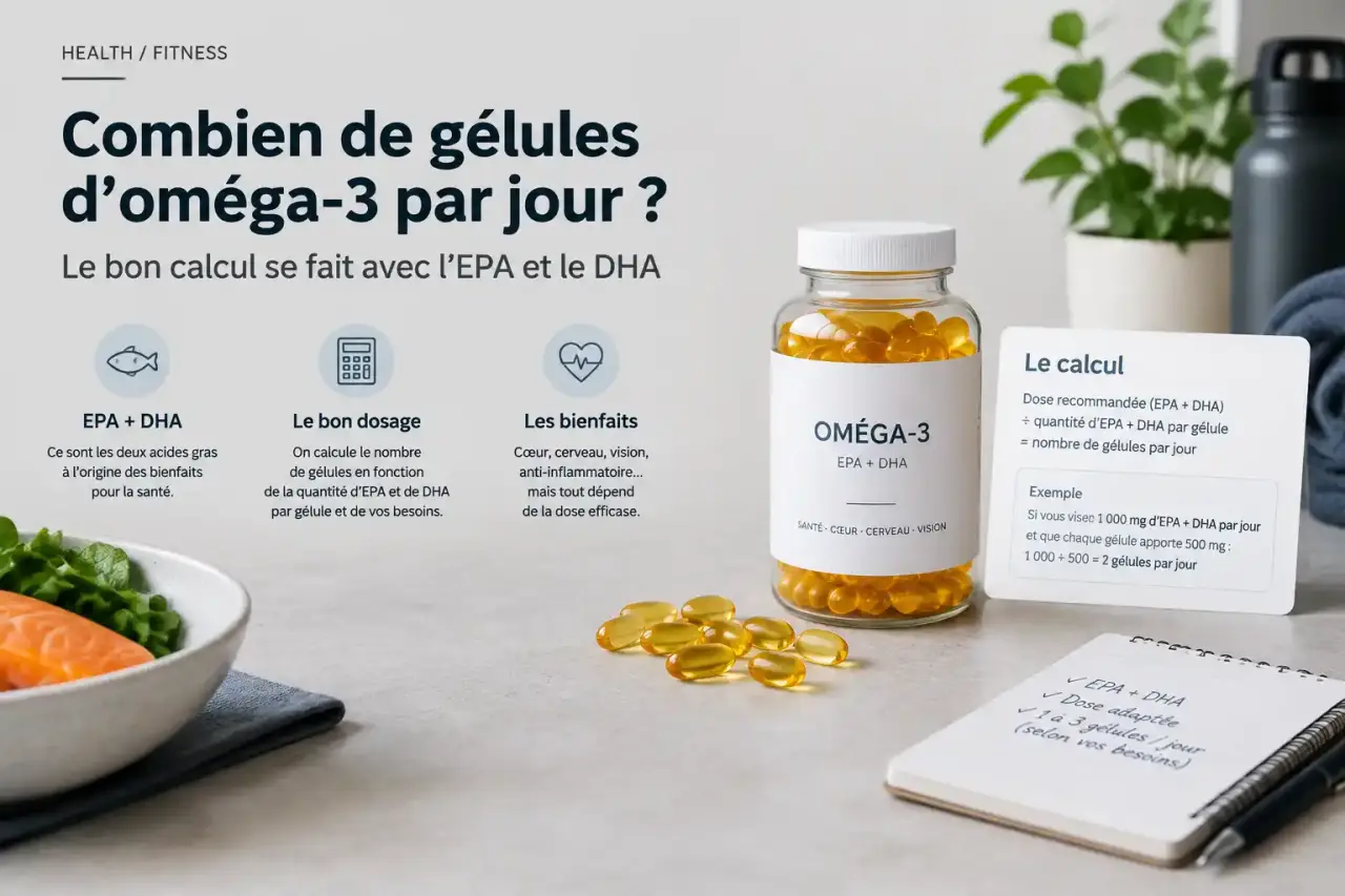 Combien de gélules d’oméga-3 par jour ? Le bon calcul se fait avec l’EPA et le DHA